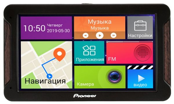 Уценка! GPS навигатор Pioneer PI750DVR +1/16GB DVR/AV/FM/BT/Wi/Fi
