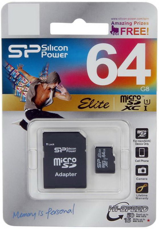 Карта памяти 64GB Silicon Power MicroSDHC 