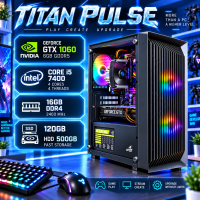 Мощный Игровой компьютер   Intel i5 + GTX 1060 16GB DDR4 + WiFi + Windows 10 (Titan Pulse)
