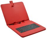  Универсальный Чехол с КЛАВИАТУРОЙ 10 RED (10.1, 9.7, 9.6) micro USB, РУССКИЕ БУКВЫ