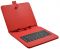  Универсальный Чехол с КЛАВИАТУРОЙ 10 RED (10.1, 9.7, 9.6) micro USB, РУССКИЕ БУКВЫ