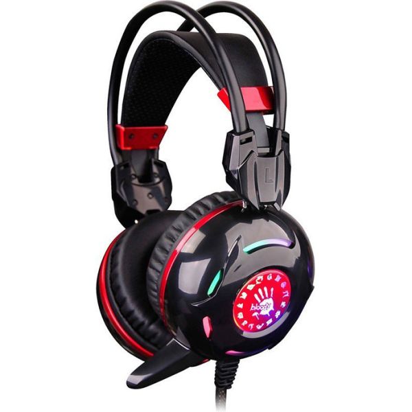 Игровые наушники проводные с микрофоном A4Tech Bloody G300 Black/Red