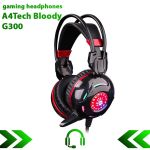 Игровые наушники проводные с микрофоном A4Tech Bloody G300 Black/Red