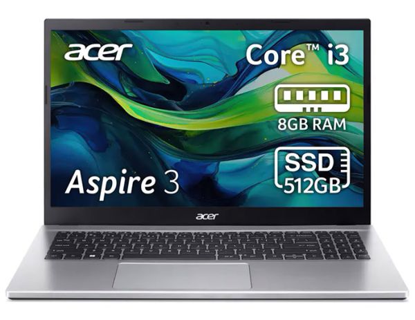 Новый ноутбук Acer Aspire 3 A315-59-36JH Pure Silver 15.6" HD Ready IPS Intel Core i3-1215U 8GB 512GB SSD