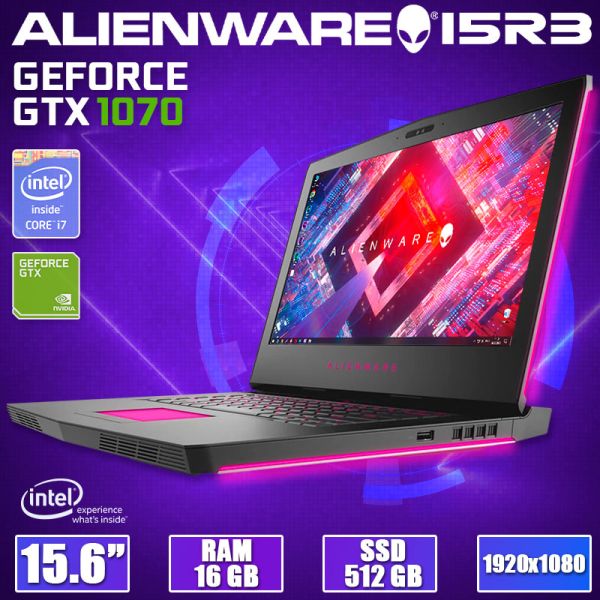 Крутой Мощный Игровой Ноутбук ALIENWARE 15 R3 15.6" IPS i7 7700HQ Nvidia GTX 1070 8GB 16GB + SSD