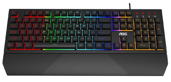 Клавиатура проводная AOC GK200 Rainbow LED USB Black