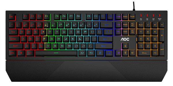 Клавиатура проводная AOC GK200 Rainbow LED USB Black