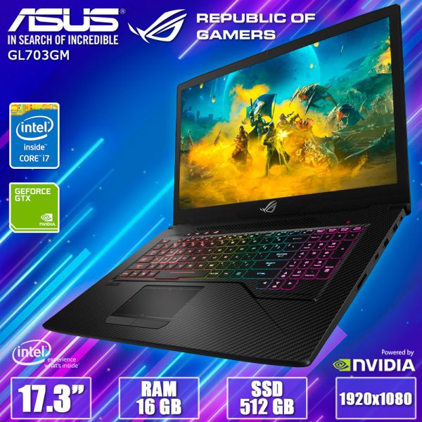 Мощный Геймерский ноутбук Asus ROG Strix Scar GL703GM 17.3" i7 8750H Nvidia GTX 1060 6GB 16GB + SSD