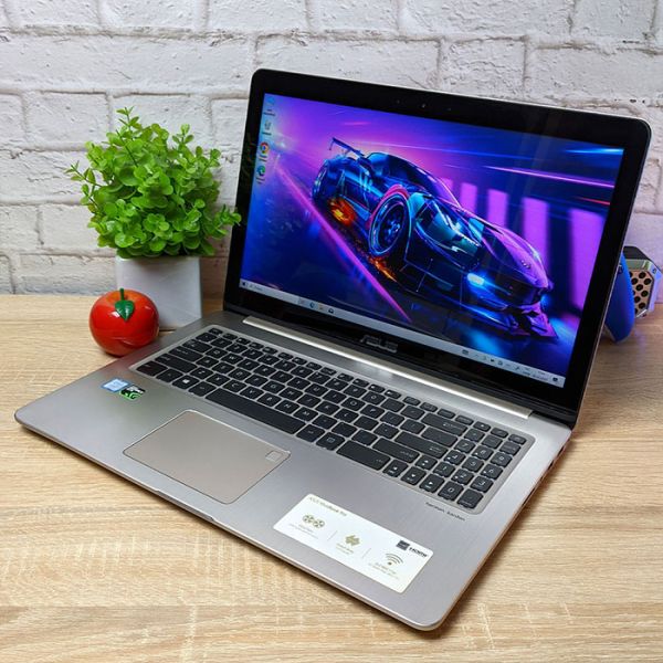Мощный Геймерский ноутбук ASUS VivoBook Pro N580V Silver 15.6" touch i7 7700HQ Nvidia GTX 1050 4GB 16GB + SSD