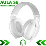 Игровые наушники беспроводные с микрофоном AULA S6 Wireless White