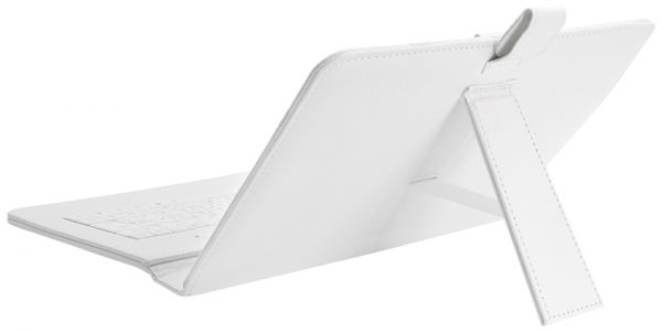  Универсальный Чехол с КЛАВИАТУРОЙ 10 WHITE (10.1, 9.7, 9.6) micro USB, РУССКИЕ БУКВЫ