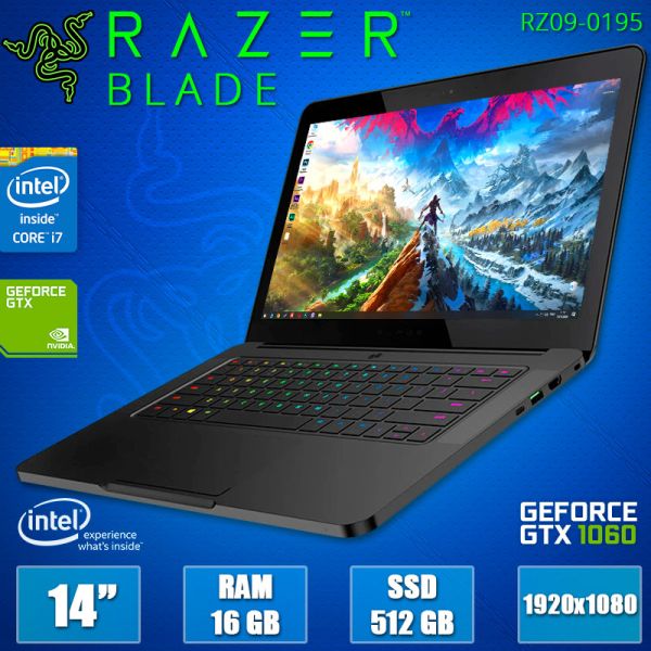 Тонкий Игровой Ноутбук Blade Razer RZ09-0195 14" IPS i7 7700HQ GTX 1060 6GB 16GB + SSD