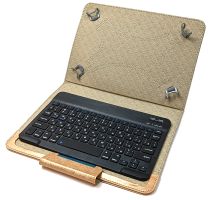 Универсальный Чехол с Bluetooth КЛАВИАТУРОЙ 10 (10.1, 9.7, 9.6) micro USB Gold