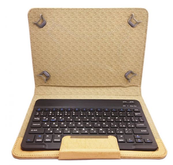 Универсальный Чехол с Bluetooth КЛАВИАТУРОЙ 10 (10.1, 9.7, 9.6) micro USB Gold