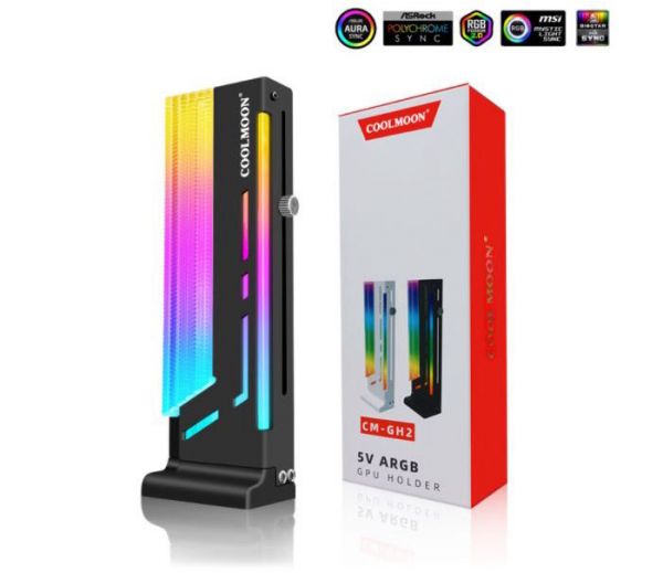 Держатель для видеокарты Coolmoon CM-GH2 ARGB Black