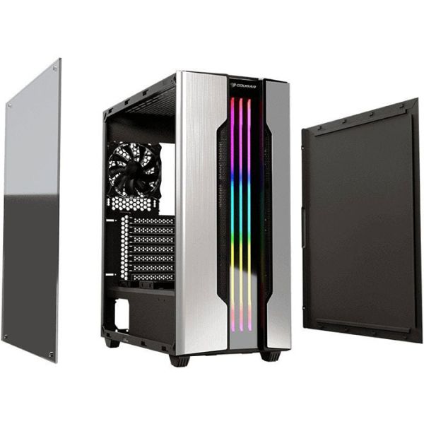 Корпус Cougar Gemini M Trelux RGB Tempered Glass без БП Silver