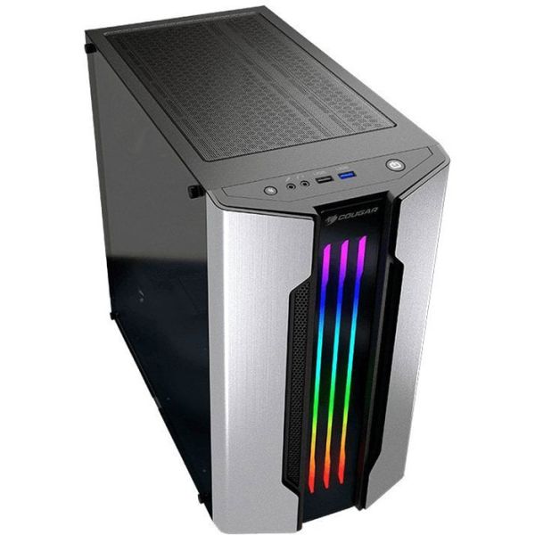 Корпус Cougar Gemini M Trelux RGB Tempered Glass без БП Silver
