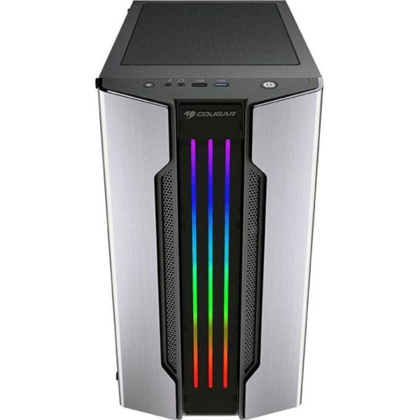 Корпус Cougar Gemini M Trelux RGB Tempered Glass без БП Silver