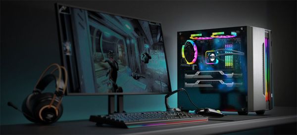 Корпус Cougar Gemini M Trelux RGB Tempered Glass без БП Silver