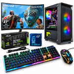 Мощный Игровой Компьютер + Монитор 27 КРУЧЕ чем Intel i7 14 ЯДЕР + GTX 1070TI 8GB SSD M.2 +Клавиатура +Мышка (STORM X12)