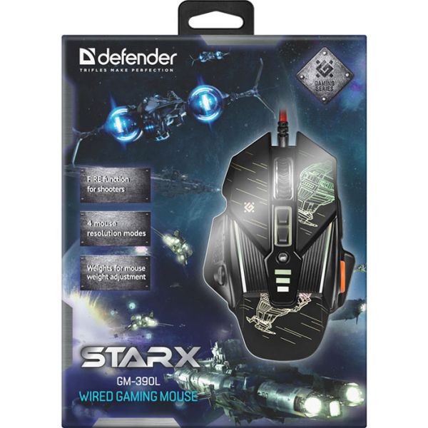 Мышь Defender sTarx GM-390L Black