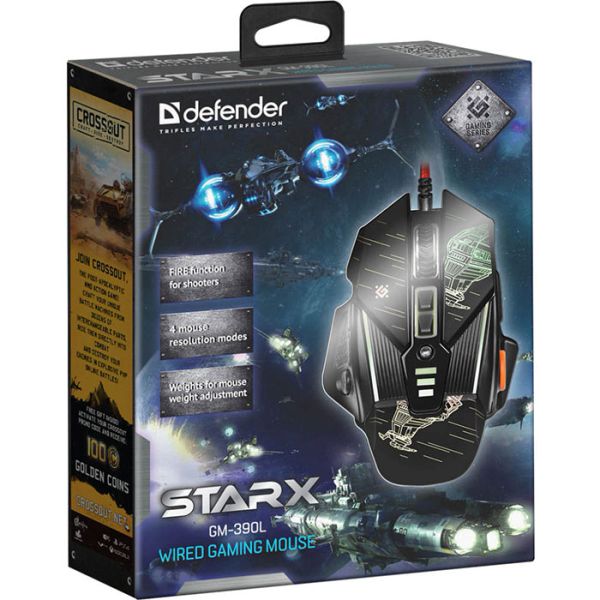 Мышь Defender sTarx GM-390L Black