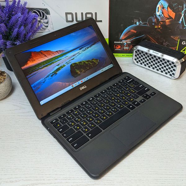 Современный Ноутбук - ультрабук DELL Chromebook 3100 11.6" Touchscreen Intel Celeron N4020 32GB+ Google Play