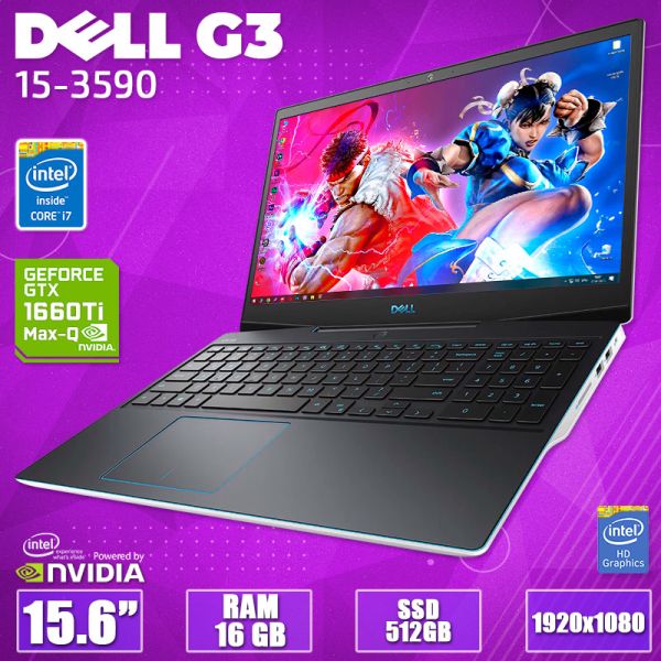 БУ Ноутбук DELL Inspiron G3 15 3590 (P89F White) 15.6" FHD IPS i7 10750H GTX 1660Ti 6GB Max-Q 16GB +SSD