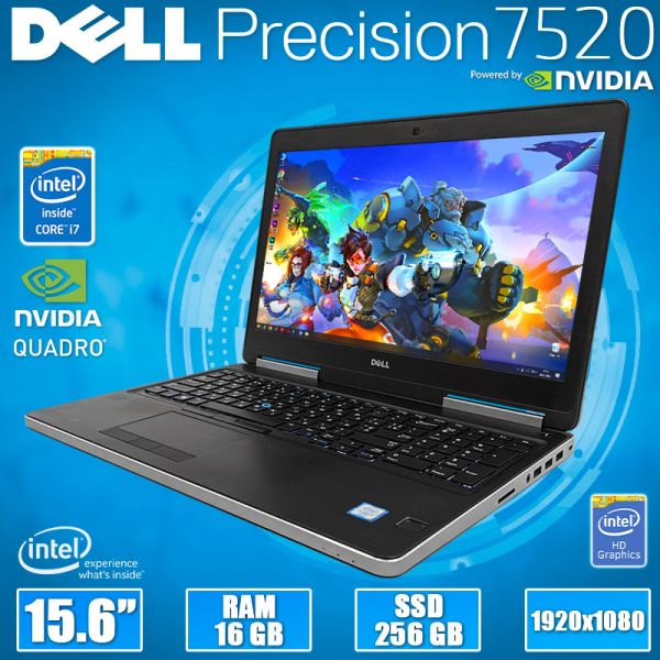 БУ Ноутбук Dell Precision 7520 15.6" FHD IPS i7 6820HQ Nvidia Quadro M2200 4GB 16GB + SSD