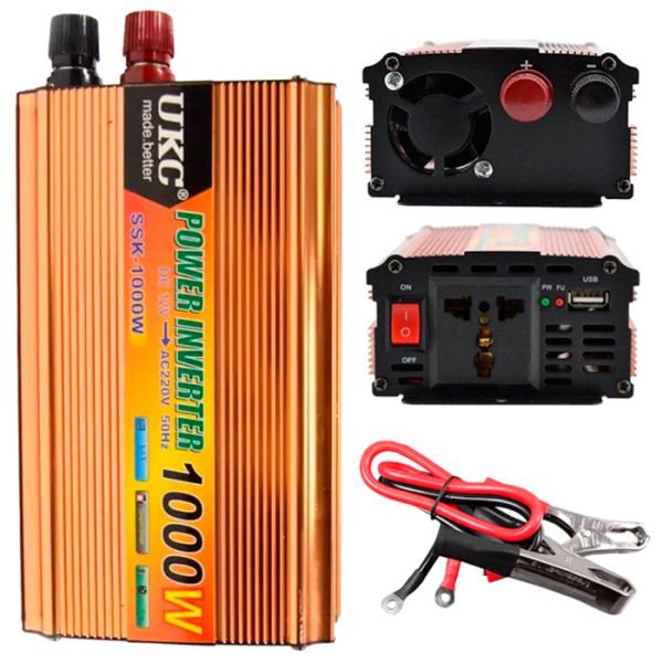 Преобразователь напряжения инвертор UKC SSK 1000W AC/DC 12V-220V
