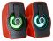 Колонки USB PRIME FT-185 Black Red