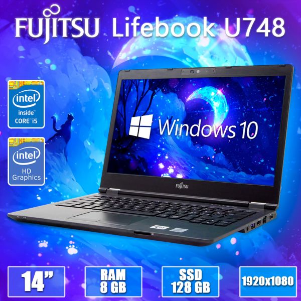 БУ Ноутбук Fujitsu LIFEBOOK U748 14" FHD IPS i5 8350U 8GB RAM 128GB SSD