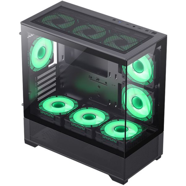 Корпус GAMEMAX Vista M Tempered Glass без БП Black