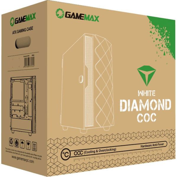 Корпус GAMEMAX White Diamond Coc