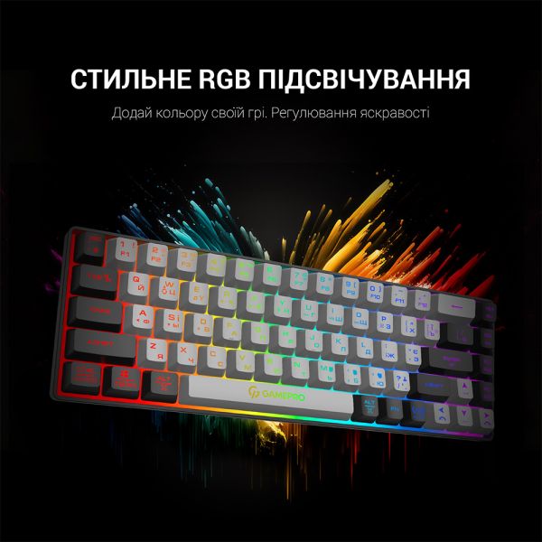 Клавиатура беспроводная GamePro GK935 Wireless LED Black