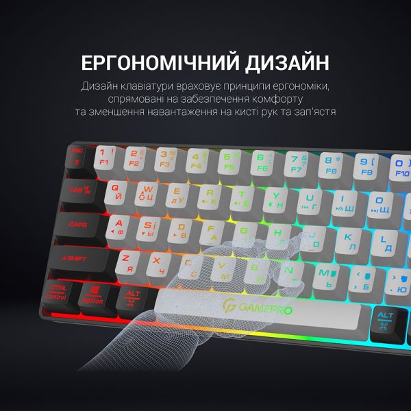 Клавиатура беспроводная GamePro GK935 Wireless LED Black