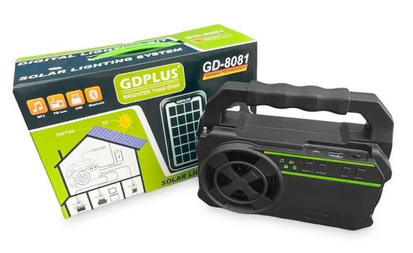 Солнечная станция GDPLUS GD-8081 с FM-радио, Bluetooth, MP3 и USB-зарядкой