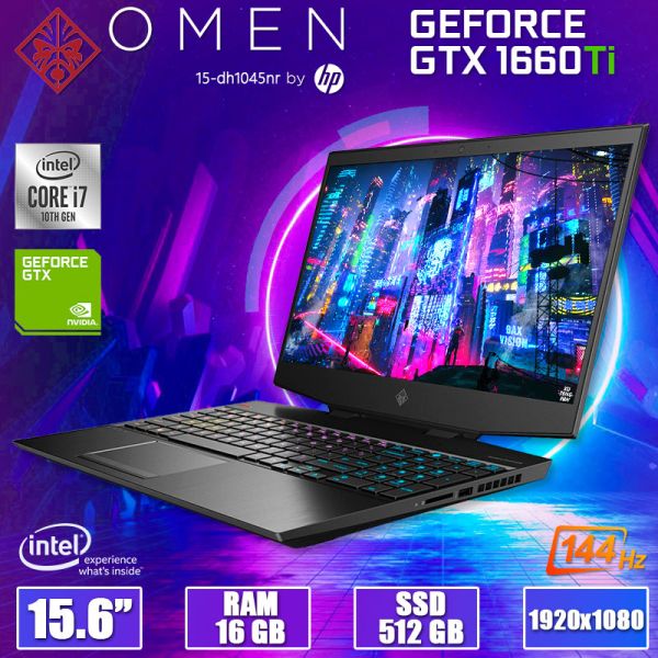 Супер Мощный Игровой Ноутбук HP Omen 15 dh1054nr 15.6" IPS i7 10750H GTX 1660Ti 16GB + SSD