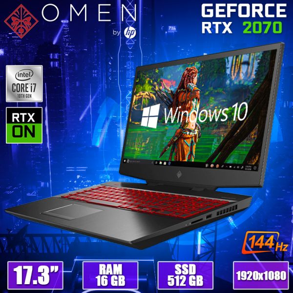 Супер Мощный Игровой Ноутбук HP Omen 17 cb1055cl 17.3" 144GHz i7 10750H RTX 2070 16GB + SSD