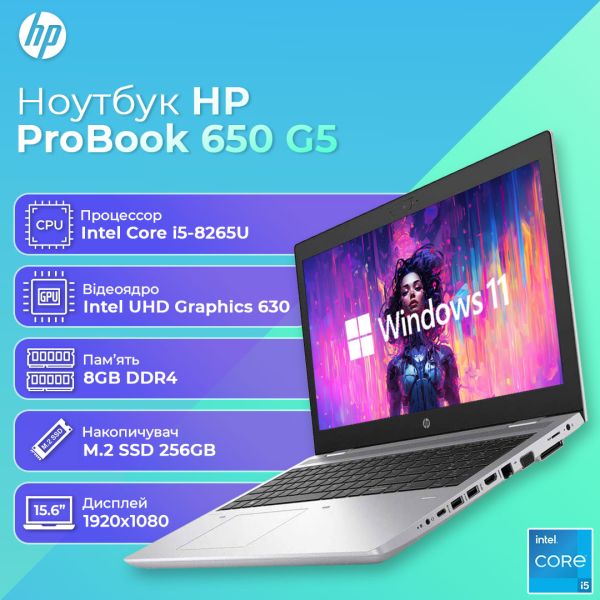 БУ Ноутбук HP Probook 650 G5 15.6'' FHD IPS i5 8265U 8GB 256GB SSD