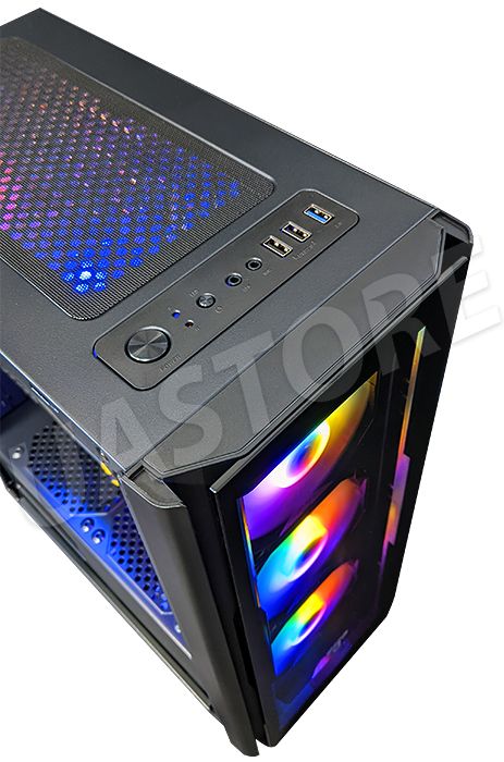 Игровой компьютер + Монитор 24" RYZEN 5 6 ядер + GTX 1660Super 6GB +16GB +Клавиатура +Мышка (ZEVS PC 9390U)
