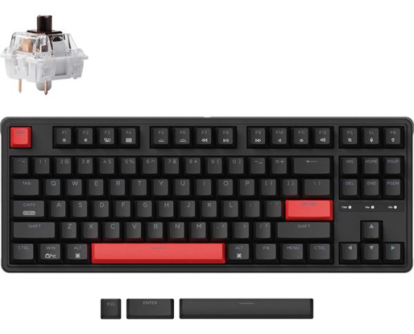 Клавиатура проводная Keychron C3 Pro 87 Key RGB Hot-Swap K Pro Brown