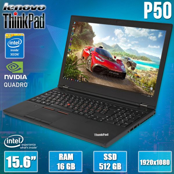 Производительный Ноутбук Lenovo Thinkpad P50 15.6" Intel Xeon E3-1505 v5 Nvidia Quadro M2000M 4GB 16GB 512GB SSD