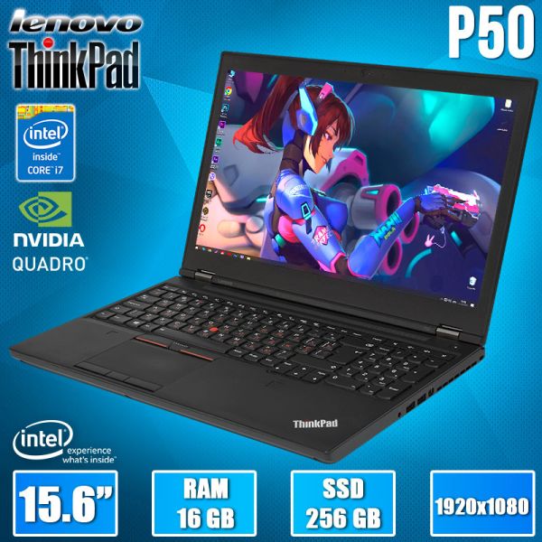 БУ Ноутбук Lenovo Thinkpad P50 15.6" FHD IPS i7 6820HQ Quadro M2000M 4GB 16GB 256GB SSD