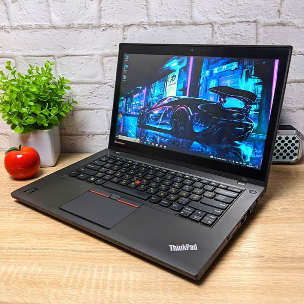 Хороший бизнес Ноутбук Lenovo ThinkPad T450 14" 1600x900 i7 5600U 8GB 256GB SSD + двойная батарея