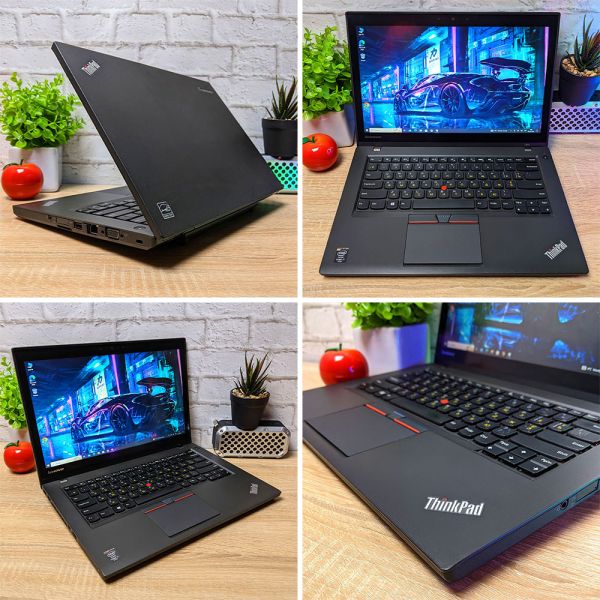 Хороший бизнес Ноутбук Lenovo ThinkPad T450 14" 1600x900 i7 5600U 8GB 256GB SSD + двойная батарея
