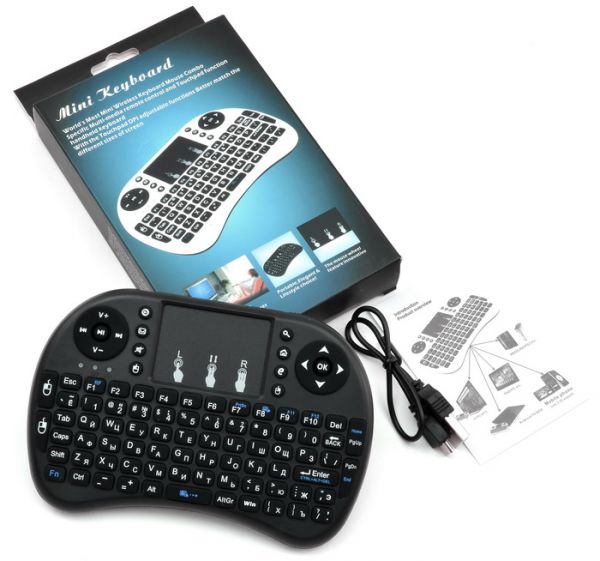 Беспроводная клавиатура  Mini Keyboard i8 с тачпадом