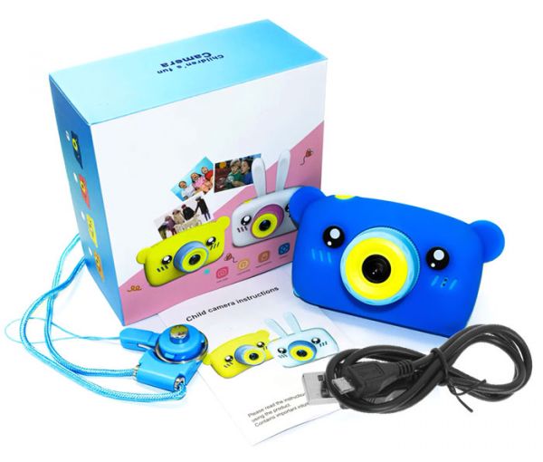Детский фотоаппарат Children's fun Camera Мишка для развития творчества ребенка + Карта памяти 8GB