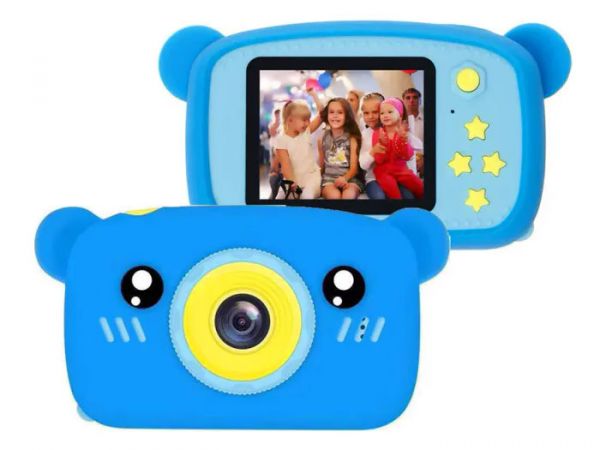 Детский фотоаппарат Children's fun Camera Мишка для развития творчества ребенка + Карта памяти 8GB