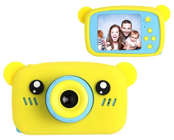 Детский фотоаппарат Children's fun Camera Мишка для развития творчества ребенка + Карта памяти 8GB